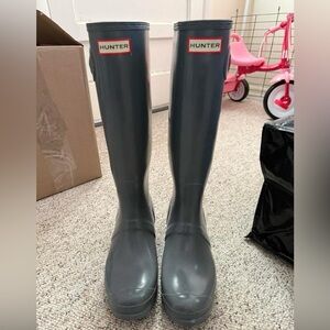 Hunter Classic Gray Rain Boots